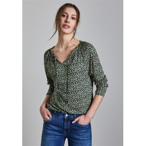 Z Street One shirt print - Zwart groen room